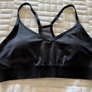 Victoria Secret "PINK" Medium Sports Bra Black Camo Racerback